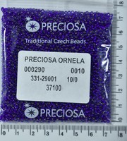 Бісер PRECIOSA №10 / 0 блискучий №37100 пакет 50 грам