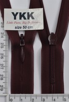 Блискавка спіраль №2 YKK Японія потайна нейлон 50см т бордо