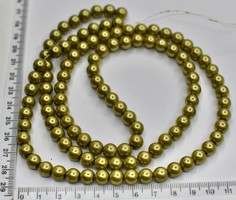 Бусина перли Ф 8мм скло на волосіні олива