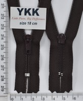Блискавка спіраль №3 YKK Японія 18см (570) т коричн
