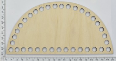 Заготівля із фанери для творчості полукруг ф 10*20см