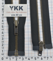 Блискавка метал №3 YKK Японія 80см № 580 чорна