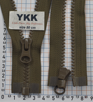 Блискавка 80см трактор № 5 YKK Японія VSC-56--DALHD- PE14- 242 хакі чорний (1)