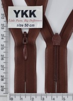 Блискавка спіраль №2 YKK Японія потайна нейлон 50см (097) т коричн