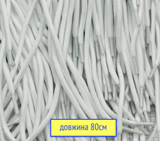 Шнурки ф 4мм поліестер плотні  довжина 80см білі