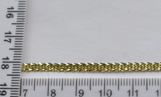 Тесьма парча шир 3мм №10040 золото