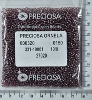 Бісер PRECIOSA №10 / 0 блискучий №27020 пакет 50 грам
