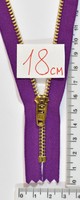 Блискавка метал джинсова №4 YKK Японія 18см фіол (526)