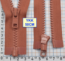 Блискавка трактор № 5 YKK Японія 50см  св цеглово бордов (1037)