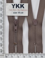 Блискавка спіраль №3 YKK Японія 18см (296) гр коричн
