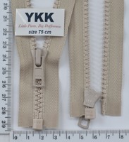 Блискавка трактор №5 YKK Японія разьемний 75см (101) св бежевий