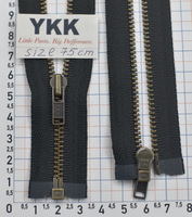 Блискавка метал №3 YKK Японія 75см № 580 чорна