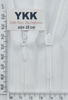 Блискавка спіраль №2 YKK Японія потайна нейлон 25см біла