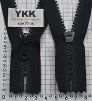 Блискавка 30см трактор №5 YKK Японія VSC-56-DA-E-P14N чорна