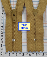 Блискавка 30см спіральна №3 YKK Японія світло гірчичн хакі (608)