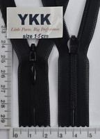 Блискавка спіраль №2 YKK Японія потайна нейлон 15см чорна (580)