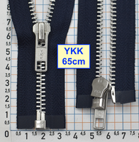 Блискавка 65см метал алюм № 5 YKK Японія  світло фіолетово синій (697)