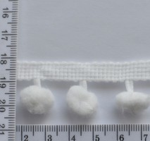 Бахрома парча шир 20мм №10501 біла