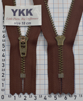 Блискавка метал № 4.5 джинсова антик YKK Японія 18см № 097