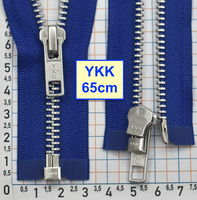 Блискавка 65см метал алюм № 5 YKK Японія  темно волошково індігов (305)