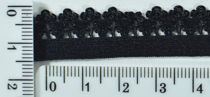 Гумка обробна шир 1,5 см чорна