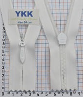 Блискавка 50см №5 YKK Японія потайна бабовна +п/є CHC-56-DADR2-E біла