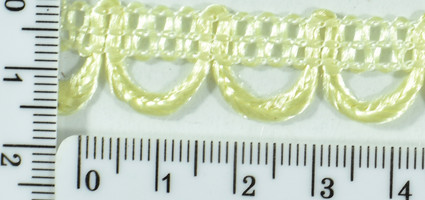 Тасьма петля шир 1,5 см св.желт.