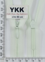 Блискавка спіраль №2 YKK Японія потайна нейлон 50см (184) біло м'ятний