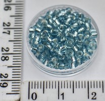 Бісер № 8 ф= 3мм 450грам сільвер 3в т блакитний 