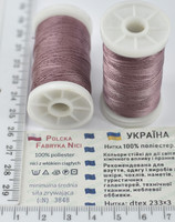 Нитка шкіра, взуття поліестер 233/3 100м Польща слив