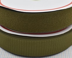 Липучка 50мм швейна, стрічка велкро, контактна стрічка беж- хакі