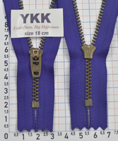 Блискавка метал № 4.5 джинсова антик YKK Японія 18см № 220