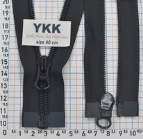 Блискавка YKK спіраль № 5 разьемна 90см № 580 чорна