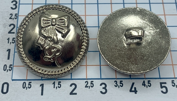 Гудзик на ніжці ф 25мм темне срібло