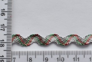 Тесьма парча шир 5мм №8592 срібло