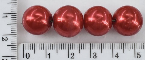 Бусина скло-перли Ф = 14мм на волосіні черв
