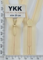 Блискавка спіраль №2 YKK Японія потайна нейлон 20см (805) біло-жовтий
