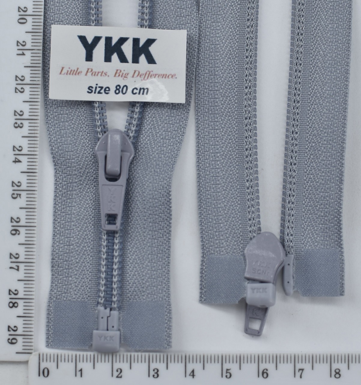 Блискавка спіраль №5 YKK Японія разьемний 80см (361) сірий
