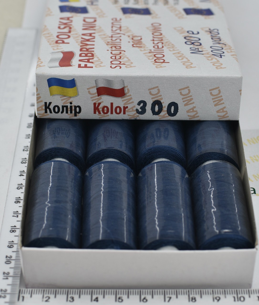 Нитка поліестер армовані №80 (аналог №40 / 2) 400ярд Польща №300