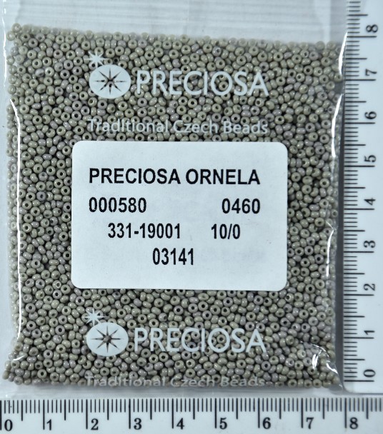 Бісер PRECIOSA №10 / 0 натур №03141 пакет 50 грам