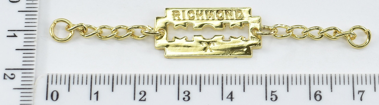 Петелька ланцюжок шир 7,5 см метал посилена зол