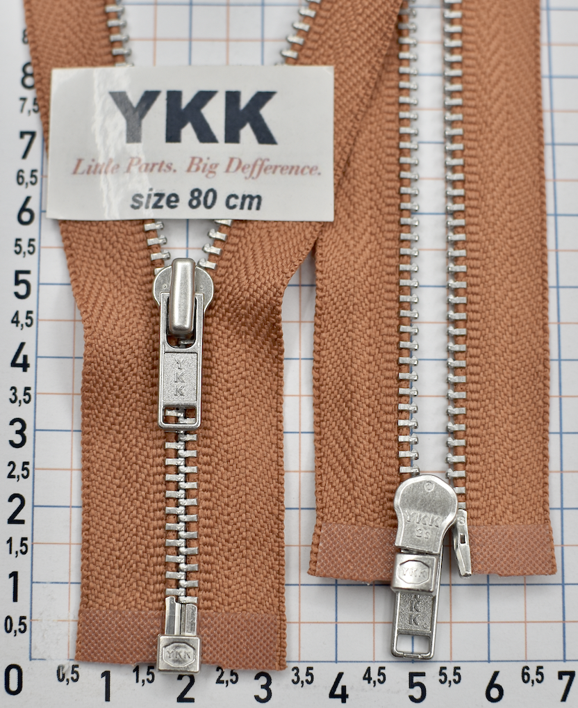 Блискавка 80 метал алюм срібло №3 YKK Японія