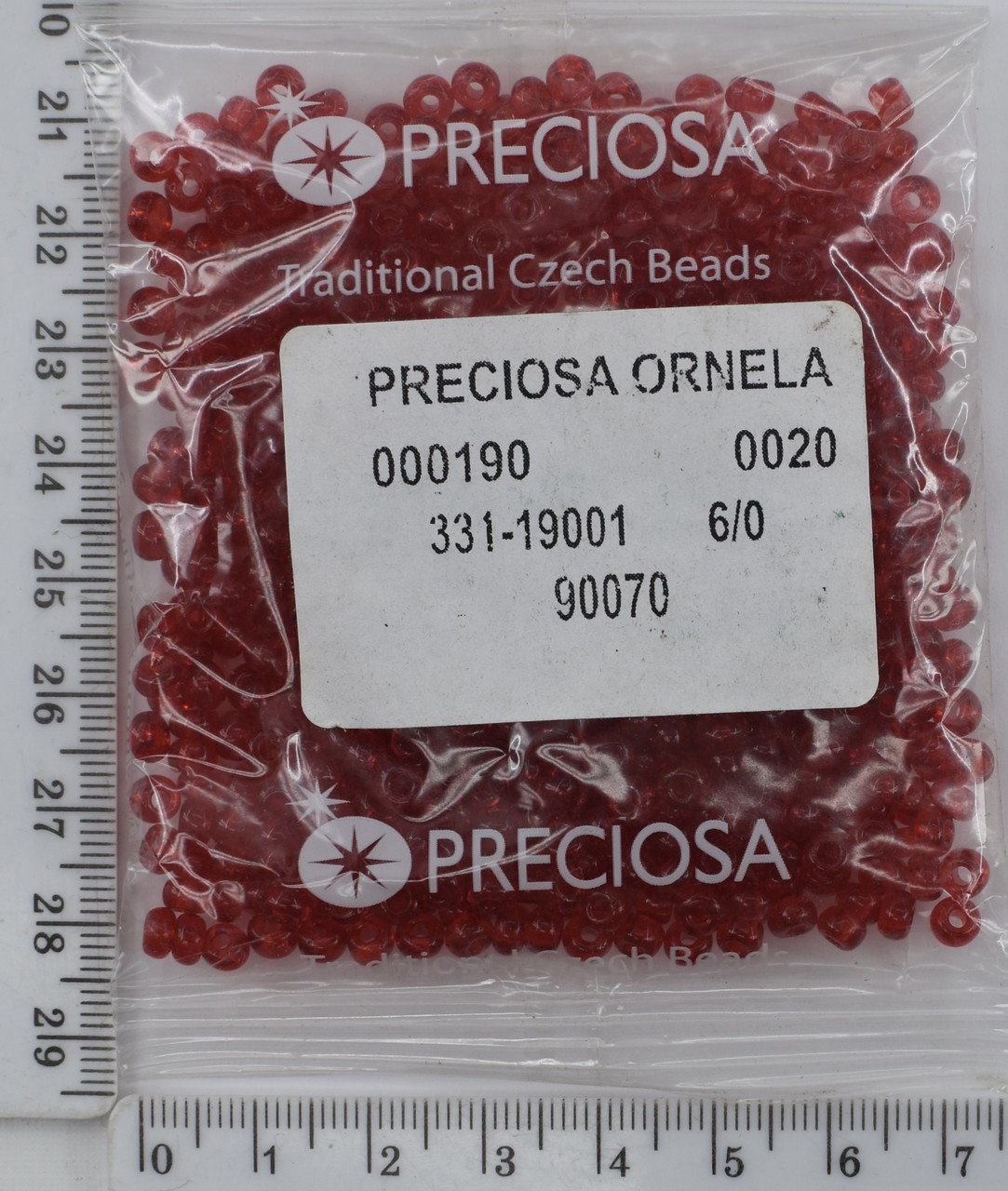Бісер PRECIOSA №6 / 0 прозорого №90070 пакет 50 грам