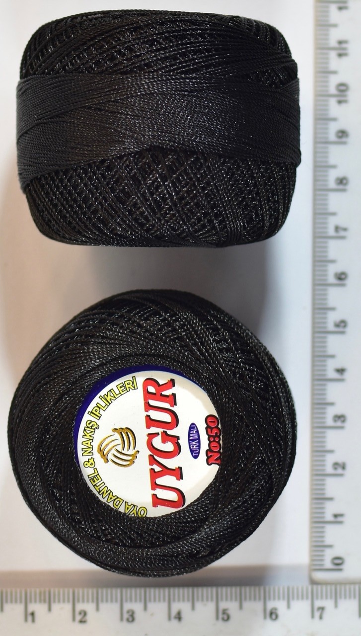 Ірис нитка шовк 20гр / 170м 0.3мм чорний