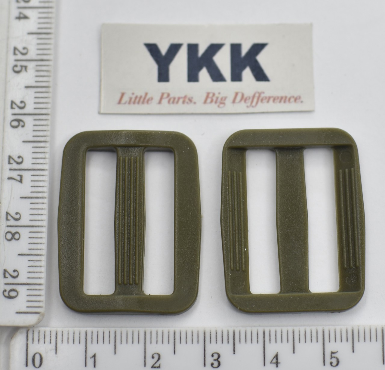 Рамка двощілинна YKK суперміцна шир 25мм хакі