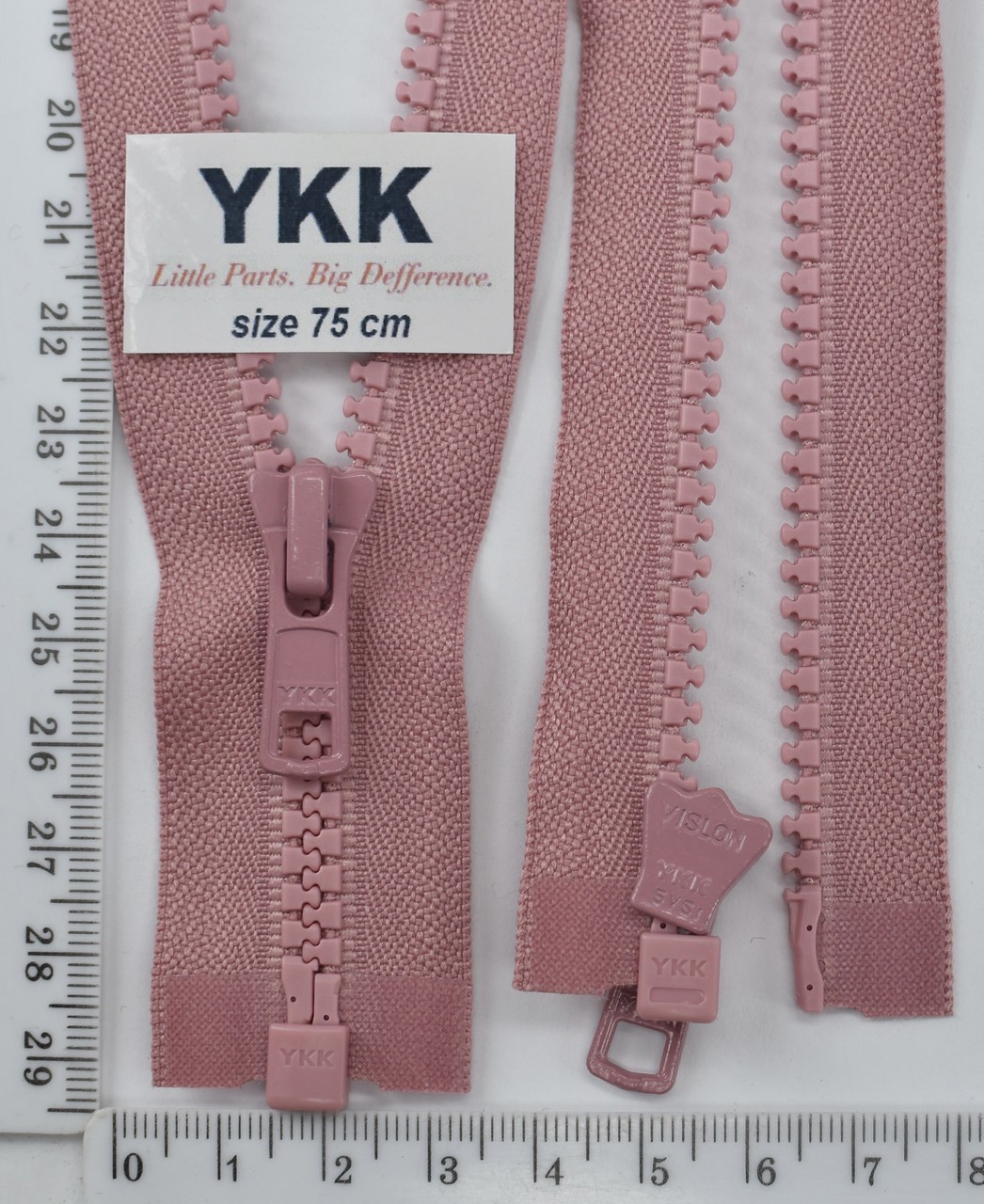 Блискавка трактор №5 YKK Японія разьемний 75см (214) гр розов