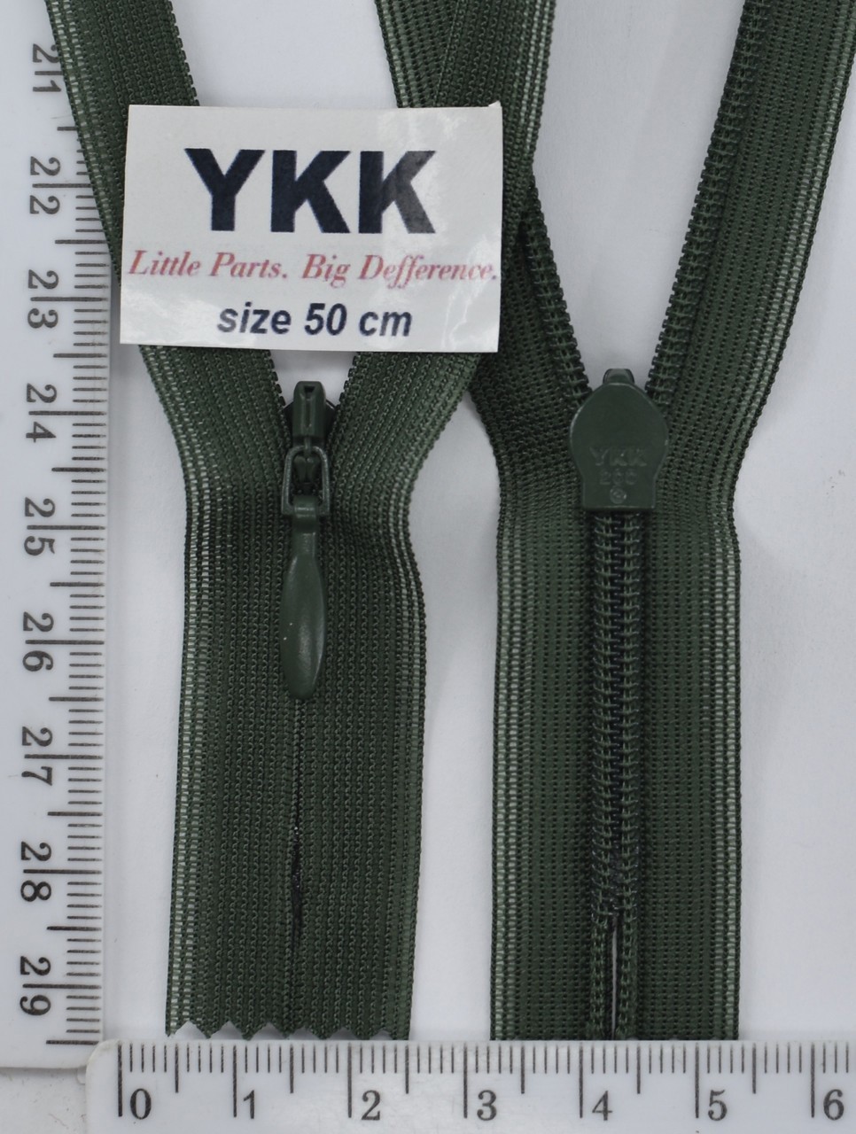 Блискавка спіраль №2 YKK Японія потайна нейлон 50см ( 870) т гірчиця