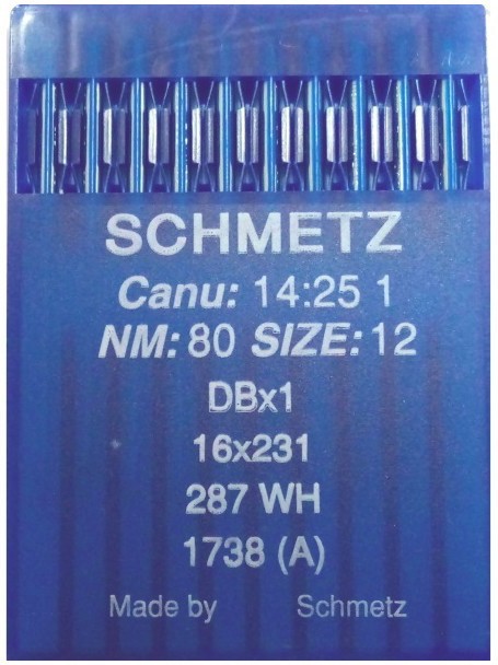 Голки DBX1 № 80 для прямострокових пром шв машин SCHMETZ Німеччина