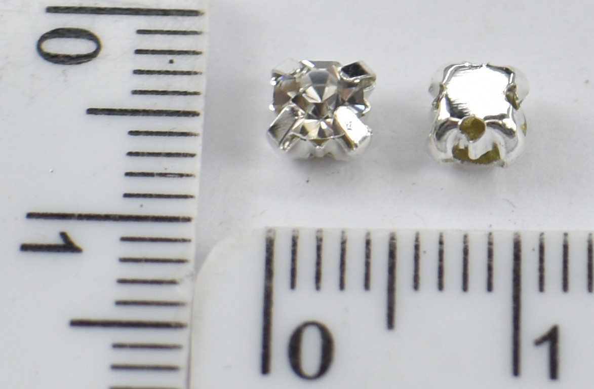 Пришивних елемент (скло) в оправі (ss16 = 4mm) дзеркальний