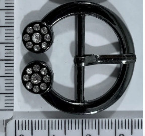 Пряжка страза щір 2,5 см черн